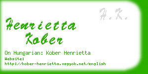 henrietta kober business card